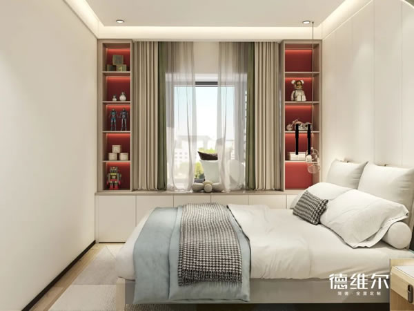 德维尔简奢全屋定制|飘窗柜原来还有这么骚操作的设计