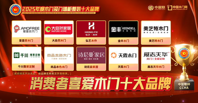 2025年度木门十大消费者喜爱品牌榜单正式公布